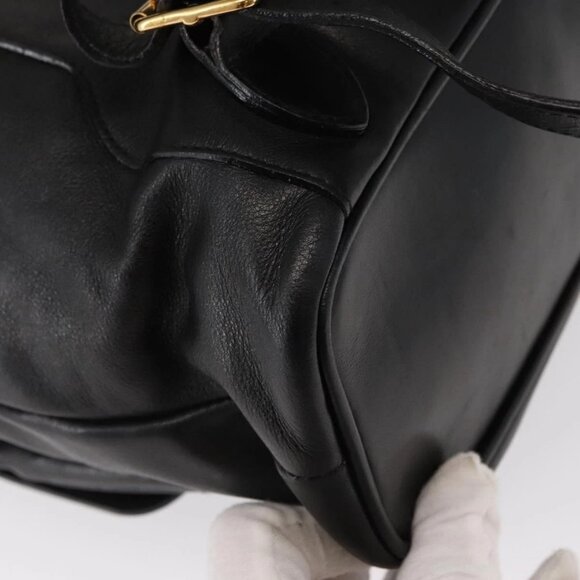 GUCCI Bamboo Backpack Leather Black Gold 003 2058 0016 Auth kk594 main image 16